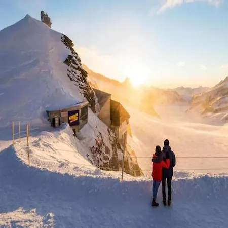 Ferienhaus Pristine In A Charming Village Large Grassy Sunbathing Area View Of The M Nch And Jungfrau *