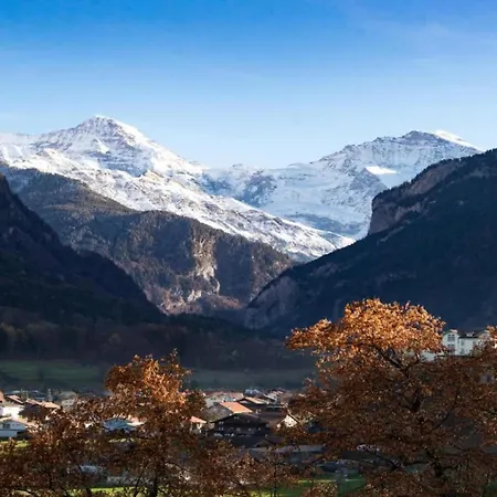 Ferienhaus Pristine In A Charming Village Large Grassy Sunbathing Area View Of The M Nch And Jungfrau