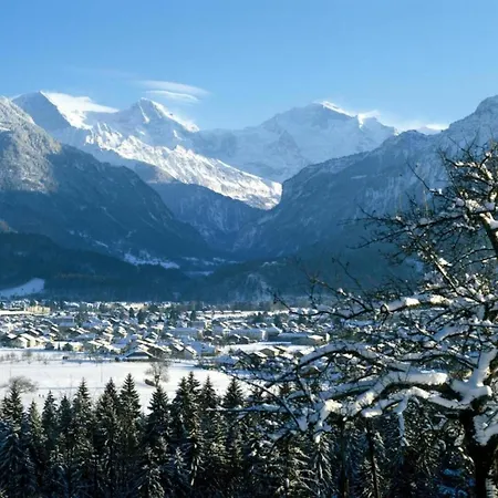 Ferienhaus Pristine In A Charming Village Large Grassy Sunbathing Area View Of The M Nch And Jungfrau Wilderswil